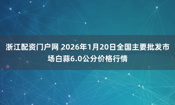浙江配资门户网 2026年1月20日全国主要批发市场白蒜6.0公分价格行情