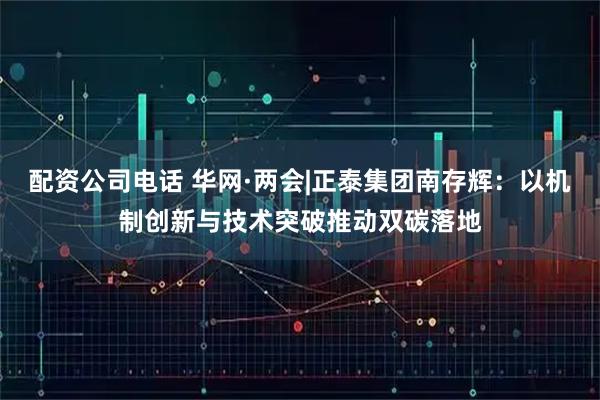 配资公司电话 华网·两会|正泰集团南存辉：以机制创新与技术突破推动双碳落地